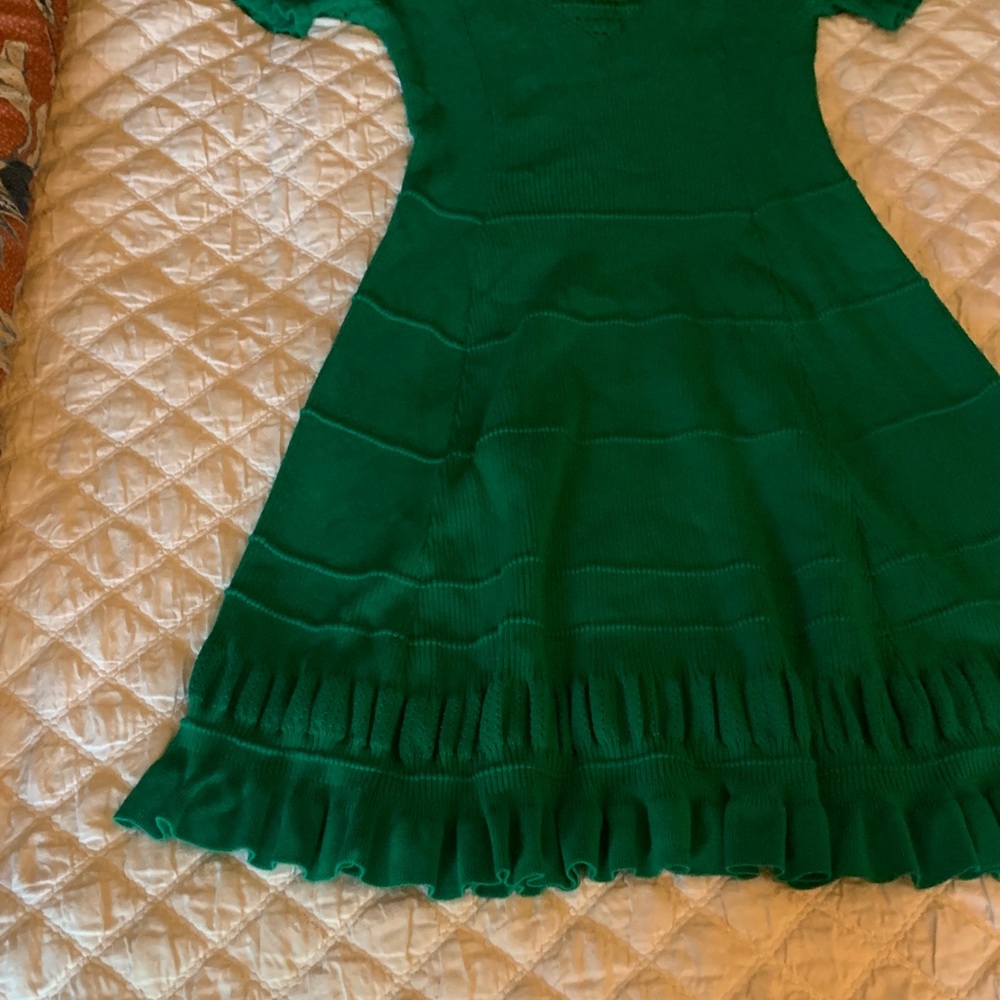 Maeve-Anthropologie Green Knit Midi Dress - Picture 5 of 9